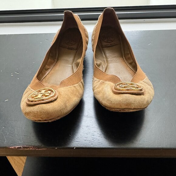 TORY BURCH Caroline Suede Ballerina Flats - Picture 7 of 12